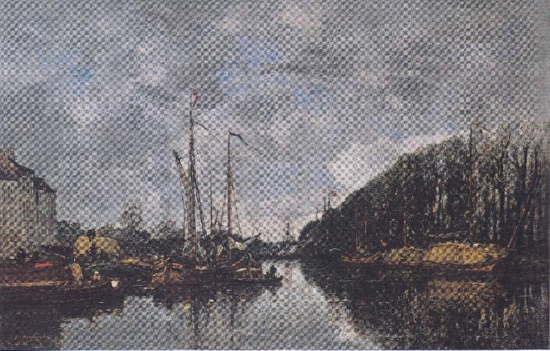 Eugene Boudin Kanal an der Allee Verte in Brussel china oil painting image